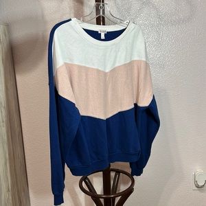 Tri color sweater xlarge